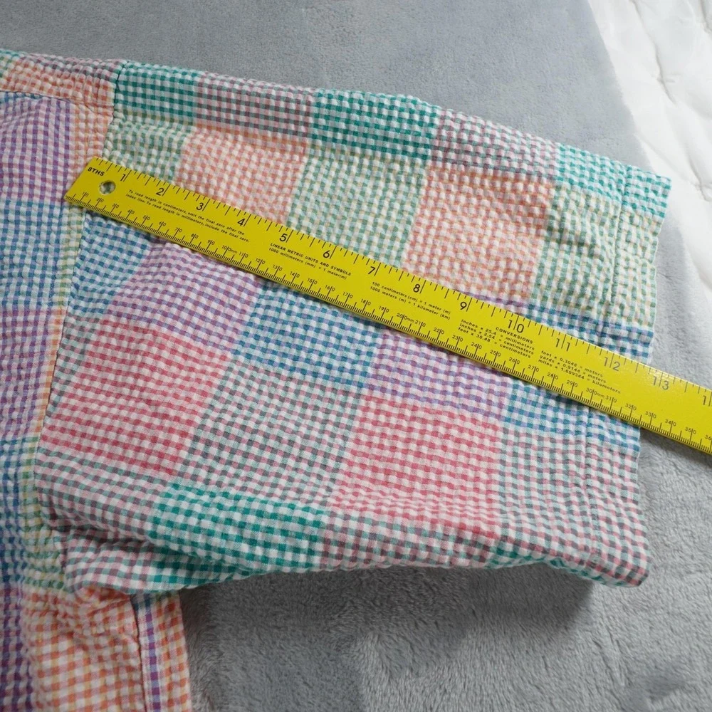 Deep River Trading Seersucker Shirt Mens XXL Pastel Plaid Button Up Cotton Prep - Picture 6 of 14